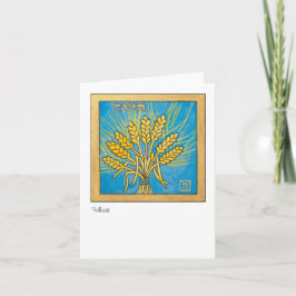 Tarwe, één van de zeven species van Israël Feestdagen Kaart