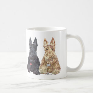 Tarwe- en zwarte Scottie-honden Koffiemok