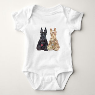 Tarwe- en zwarte Scottie-honden Romper