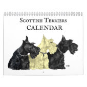 Tarwe en Zwarte SCOTTIES Kalender (Hoes)