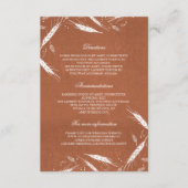 Tarwe Herfst Sinaasappel bruiloft Details - Inform Informatiekaartje (Voorkant)