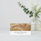 Tarwe in het veld, boer en slager visitekaartje (Staand voorkant)