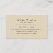 Tarwe in het veld, boer en slager visitekaartje (Achterkant)