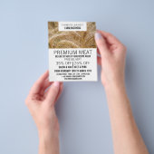 Tarwe in het veld, boer en slagerreclame flyer (Hand)