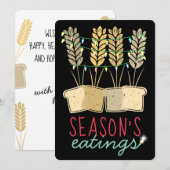 Tarwe Kerstverlichting brood vakantie bakken Feestdagenkaart (Voorkant / Achterkant)