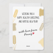 Tarwe Kerstverlichting brood vakantie bakken Feestdagenkaart (Achterkant)