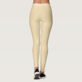 Tarwe Kleur Effen Vlak Leggings (Achterkant)