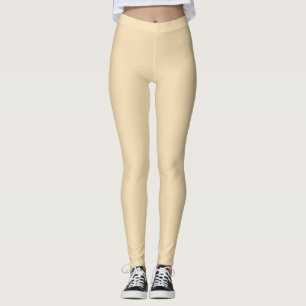 Tarwe Kleur Effen Vlak Leggings