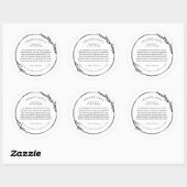 Tarwe Krans Modern Ingredienten Label Stickers (Vel)