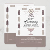 tarwe-Lijst-communieuitnodiging Kaart (Voorkant / Achterkant)