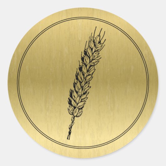 Tarwe Logo - Faux Gold Sticker (Voorkant)