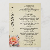 Tarwe - Monogram, Wilde Bloemen & Dank Je  Menu (Voorkant)