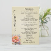 Tarwe - Monogram, Wilde Bloemen & Dank Je Menu (Staand voorkant)