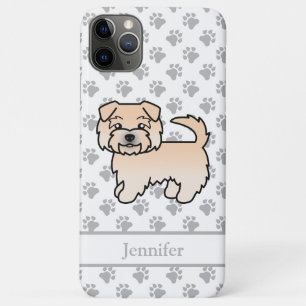Tarwe Norfolk Terrier Cartoon Hond & Naam Case-Mate iPhone Case