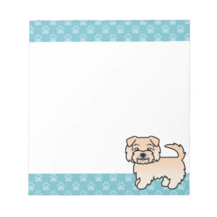 Tarwe Norfolk Terrier Cartoon Hondenillustratie Notitieblok