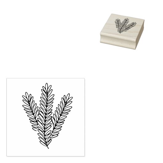 Tarwe of Foliage Art Stamp Rubberstempel (Gestempeld)
