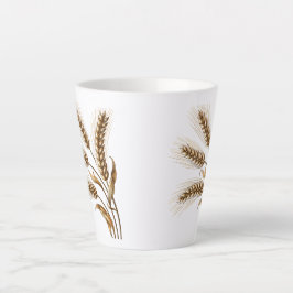 Tarwe-oren Latte-mok – Rustieke boerderij koffieko Latte Mok