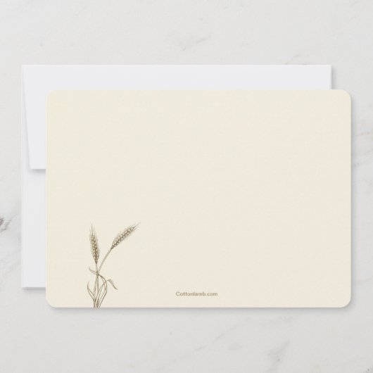 Tarwe religieuze twee foto uitnodiging (Achterkant)