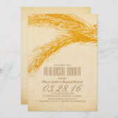 Tarwe Rustieke Repetitie Diner Uitnodigingen (Voorkant / Achterkant)