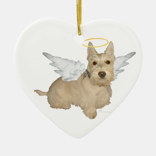Tarwe Schotse Terrier Engel Ornament (Voorkant)