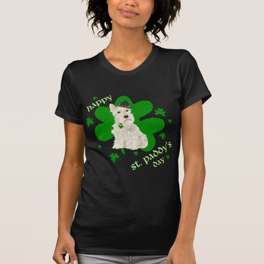 Tarwe Schotse Terrier St. Patrick's Day T-shirt (Voorkant)