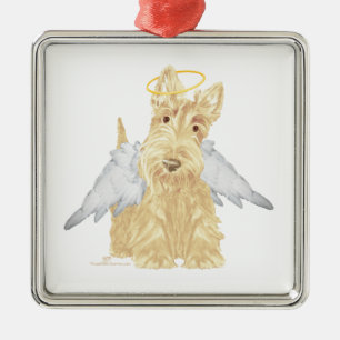 Tarwe Scottie Engel Metalen Ornament