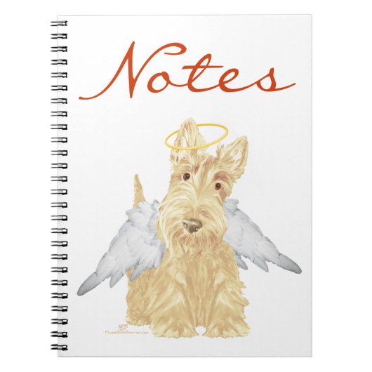 Tarwe Scottie Engel Notitieboek (Voorkant)