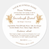 Tarwe Surdeeg Brood Cottage Law Label Sticker (Voorkant)