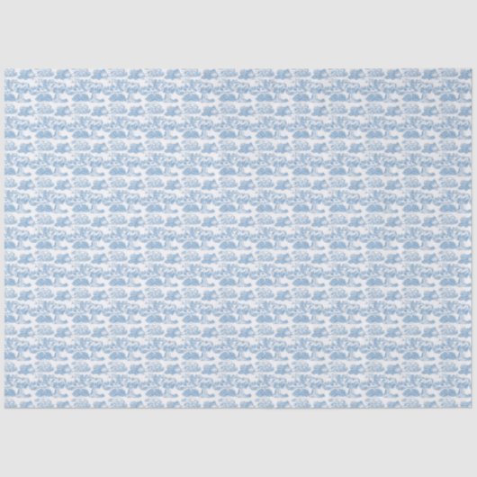 TARWE Terrier Frans Blauw Toile Tissuepapier (Voorkant)