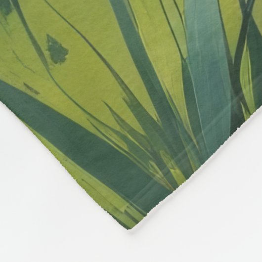 Tarwe Terrier Hond Spring Bloemen Schilderen Fleece Deken (Hoek)