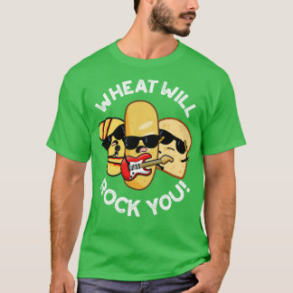 Tarwe zal je grappig eten puns t-shirt