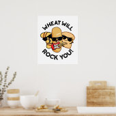 Tarwe Zal Je Raken Om Grappige Voedsel Puns Poster (Keuken)