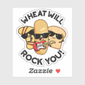 Tarwe Zal Je Raken Om Grappige Voedsel Puns Sticker (Vel)