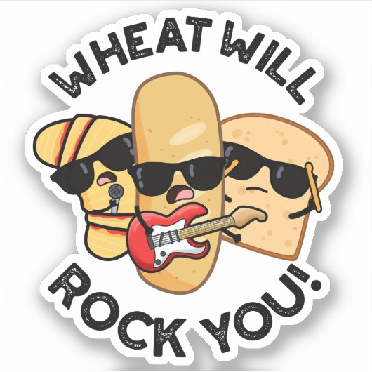 Tarwe Zal Je Raken Om Grappige Voedsel Puns Sticker (Voorkant)
