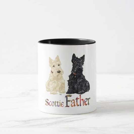 Tarwe & Zwarte Schotse Terriër Vader Mok (Midden)