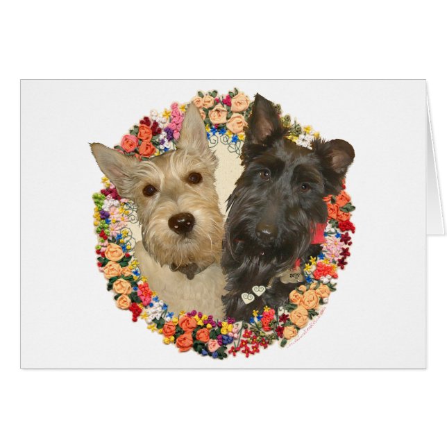 Tarwe & Zwarte Scotties (Voorkant Horizontaal)