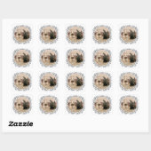 Tarwe & Zwarte Scotties Rennen Vierkante Sticker (Vel)