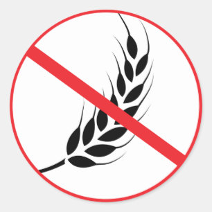 Tarweallergie Coeliakie Classic Ronde Sticker