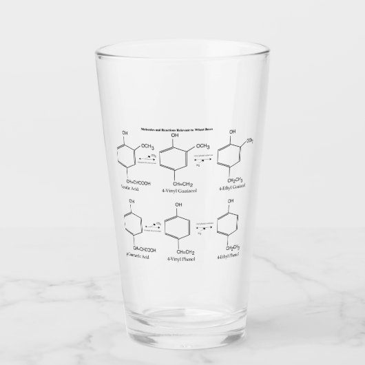 tarwebier chemische formule glas tumbler (Voorkant)