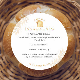 Tarwebloem Bakkerij Ingrediënt Product Ronde Sticker