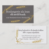 Tarwebrood bakken vegan food visitekaartjes (Voorkant / Achterkant)