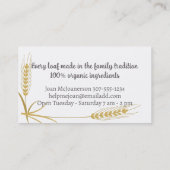 Tarwebrood bakken vegan food visitekaartjes (Achterkant)