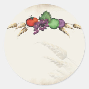 Tarwefruit groente geschilderd van mijn keuken cad ronde sticker