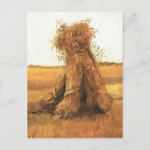 Tarwehalmen op een veld, van Gogh Briefkaart