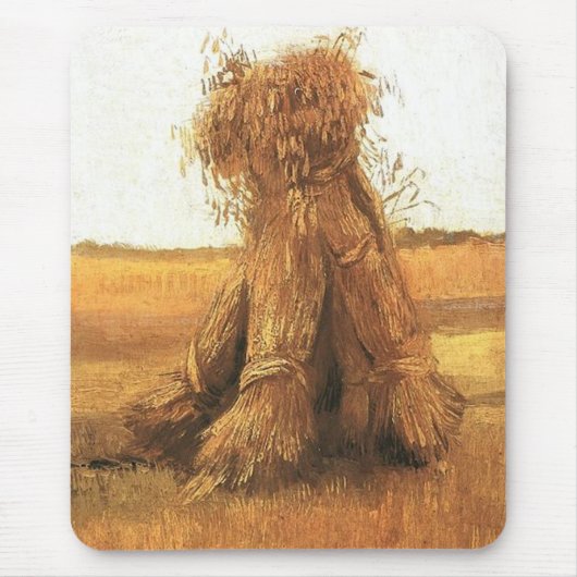 Tarwehalmen op een veld, van Gogh Muismat (Voorkant)