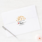 Tarwehandgemaakt met liefde ronde sticker (Envelop)