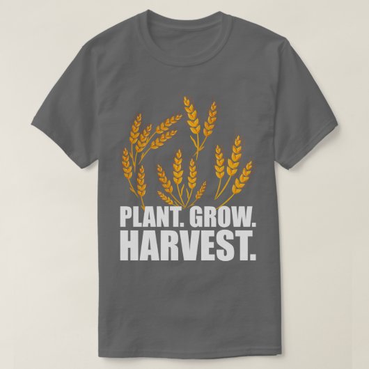 Tarwehouder Plant Grow Harvest w T-shirt (Design voorkant)