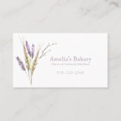 Tarwekorrellavendelbloem ambachtelijke broodbakker visitekaartje (Voorkant)