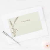 Tarweland bruiloft single gras rechthoekige sticker (Envelop)