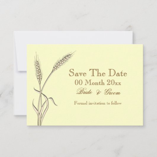 Tarweland met uitzondering van de datum #2 save the date (Voorkant)